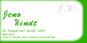 jeno windt business card